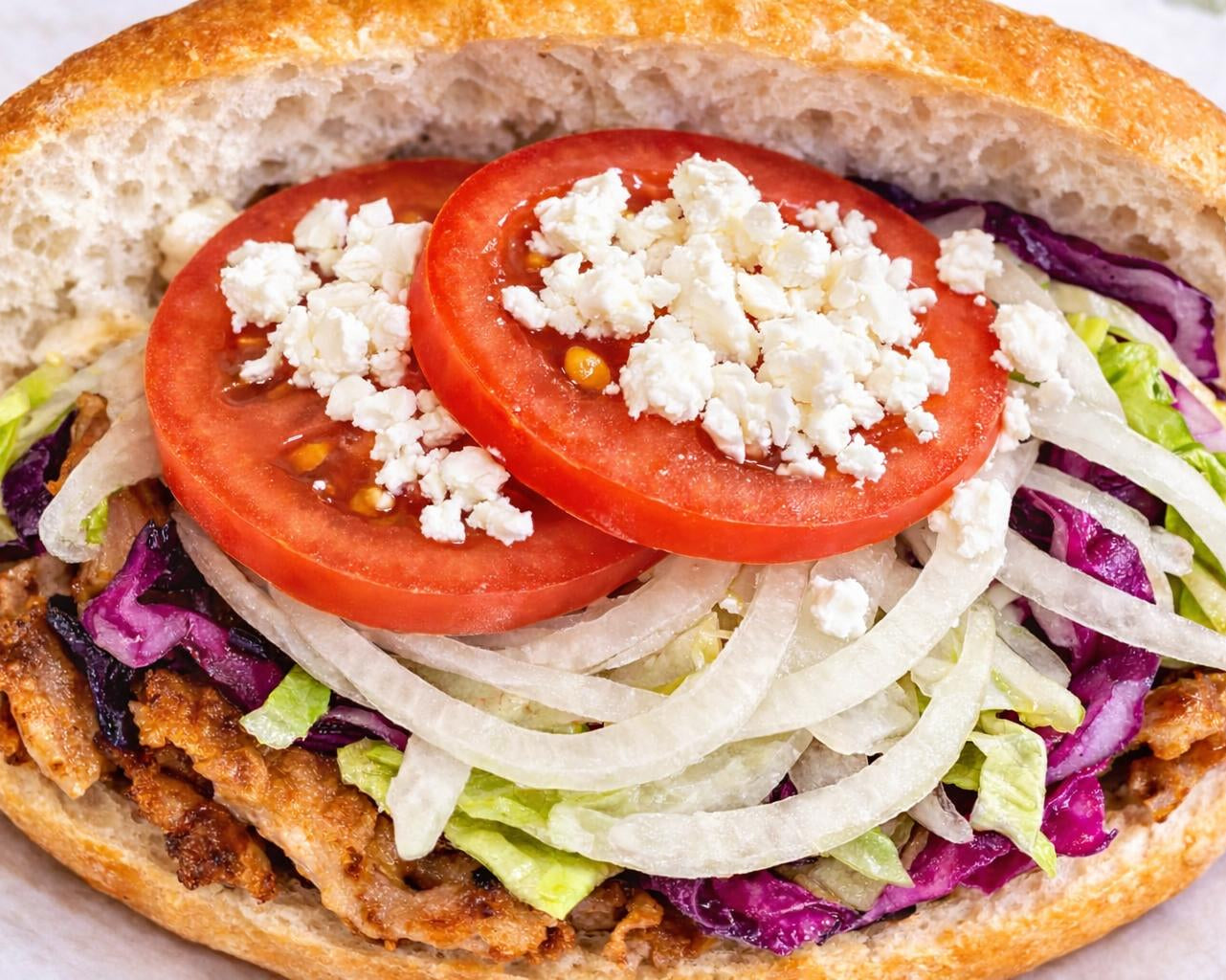 Döner Sandwich mit Fetakäse