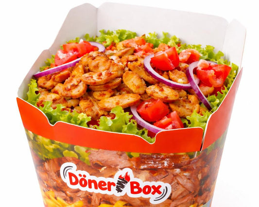 Dönerbox mit Fleisch & Salat